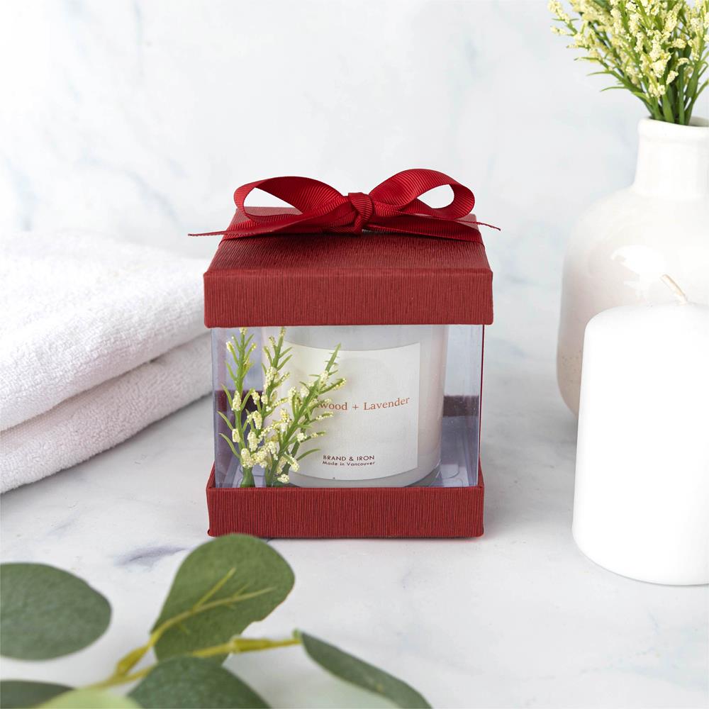 Clear Plastic Gift Boxes 6 Pack Maroon 4X4X4" Bakery Boxes With Base Lid & Ribbon